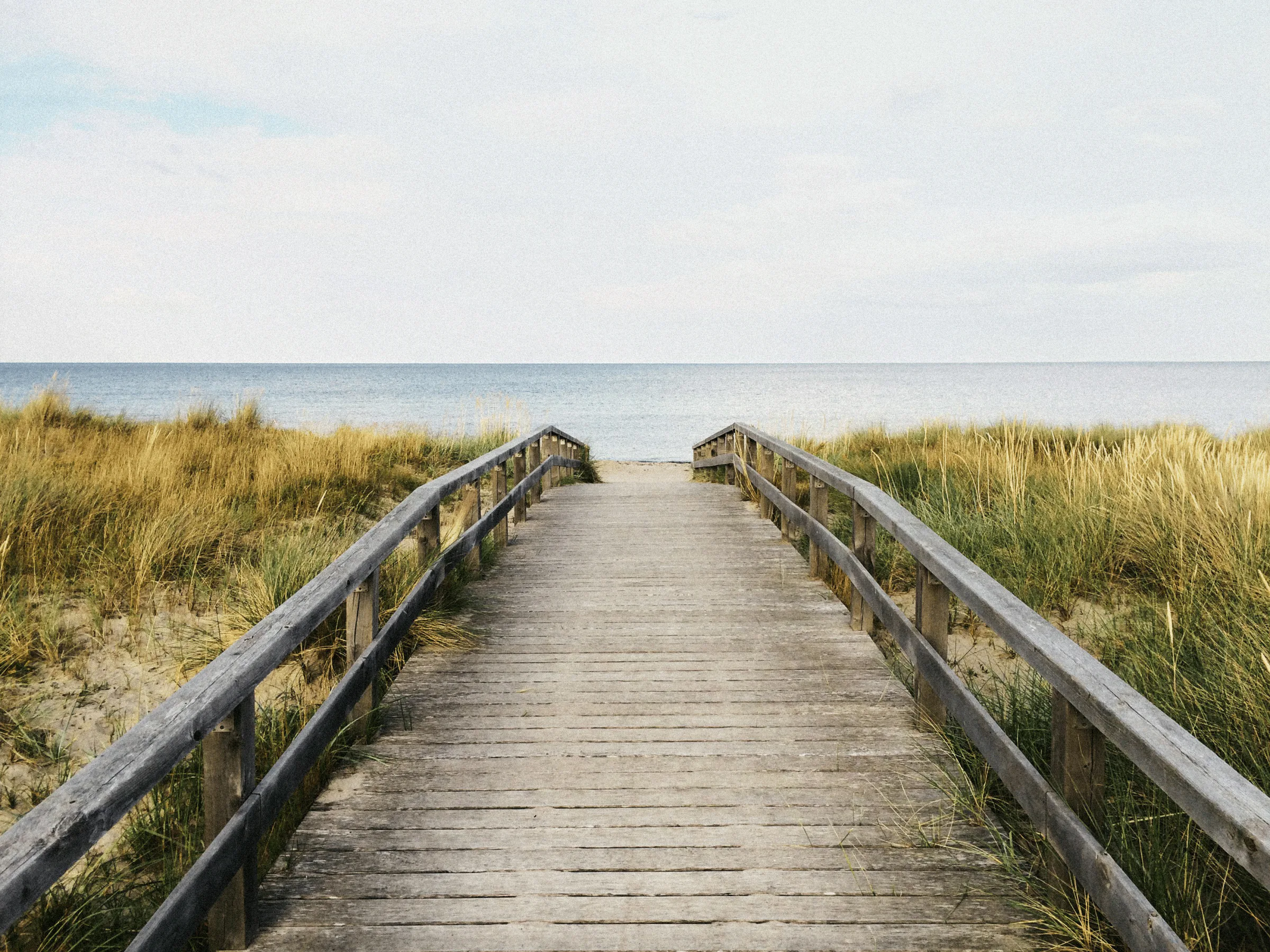 Baltic Sea beach near the Gennaker offshore wind farm