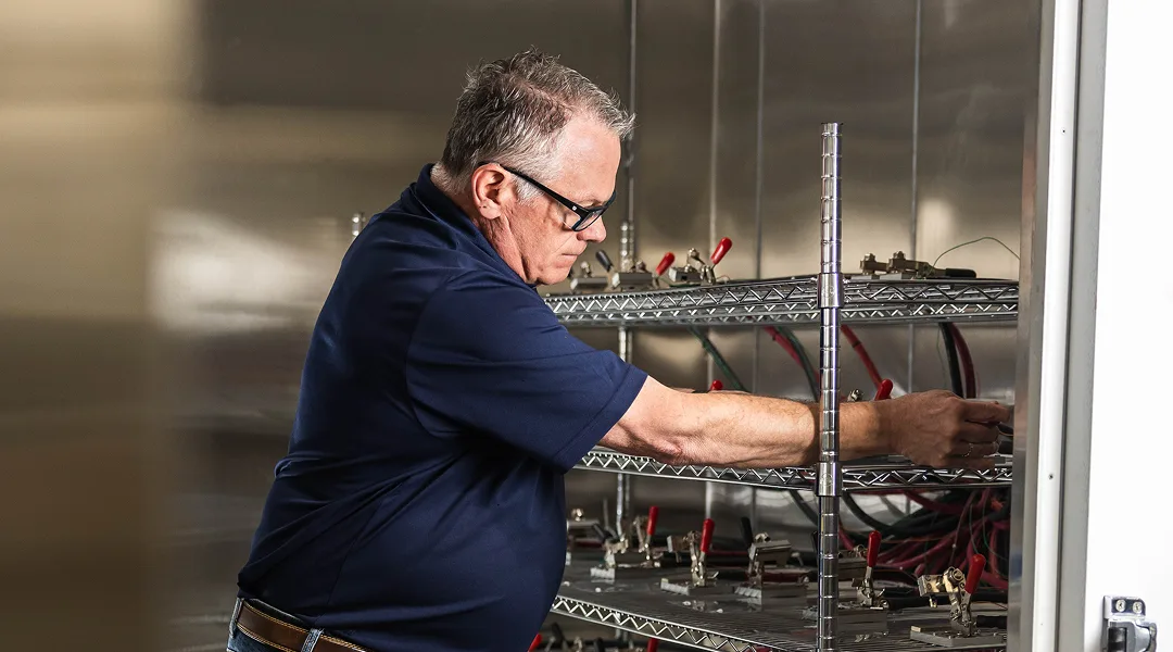 a man handling some wires
