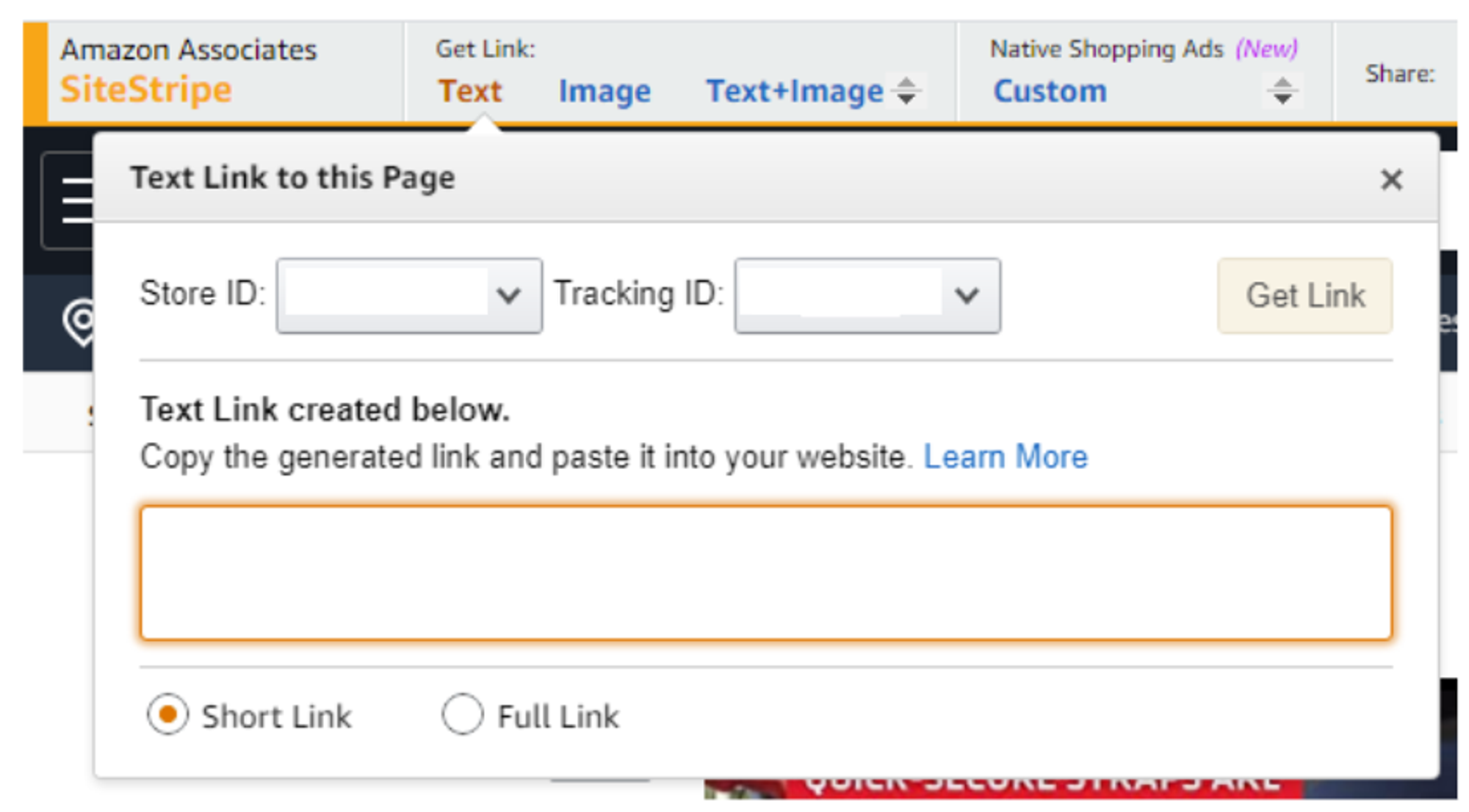 how to create amazon affiliate link