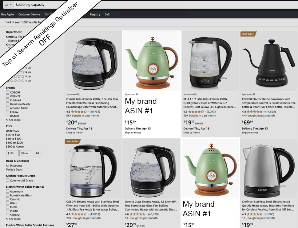 top of search rankings optimizer is off