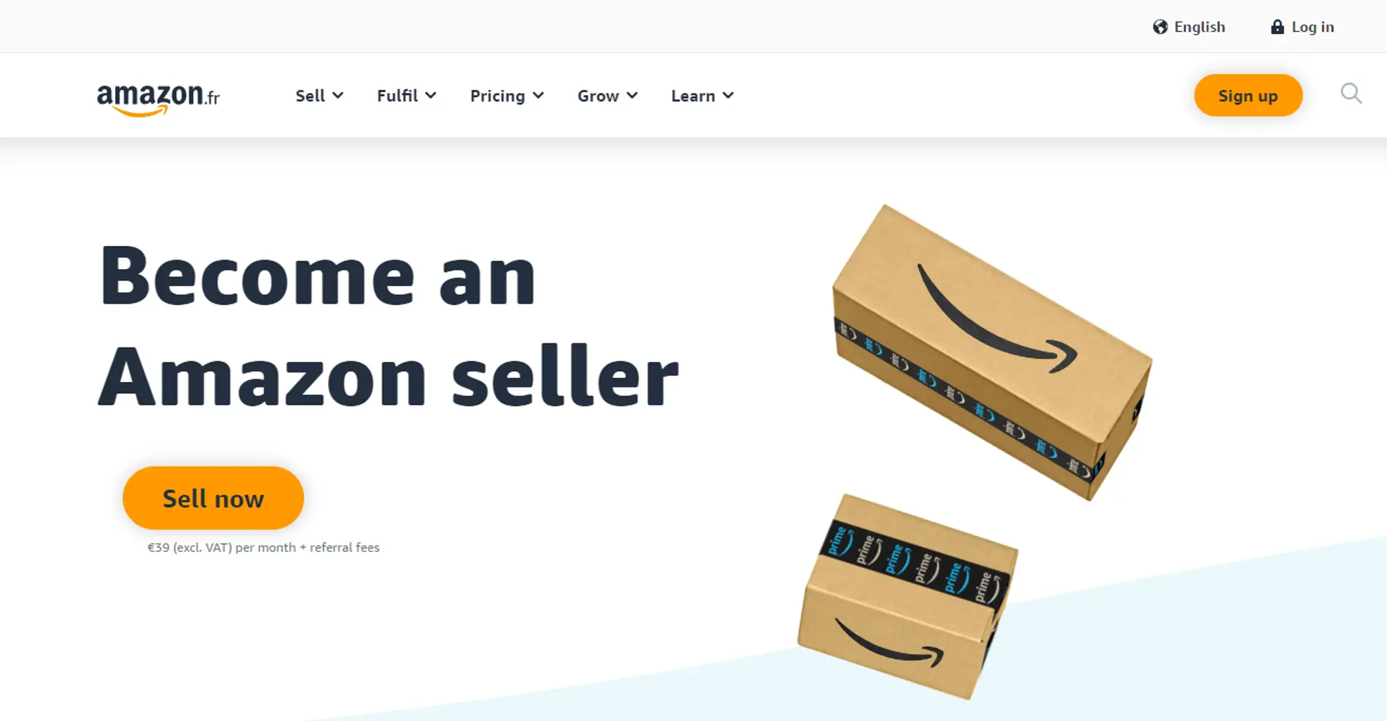 amazon seller account landing page
