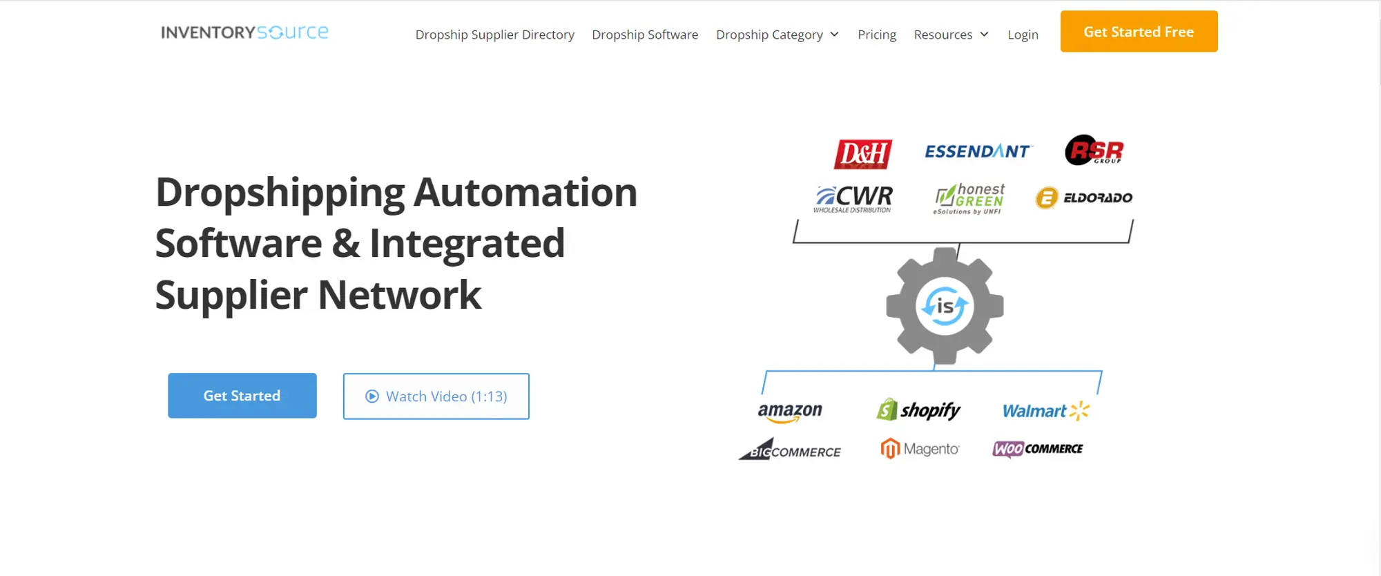 Inventory source landing page