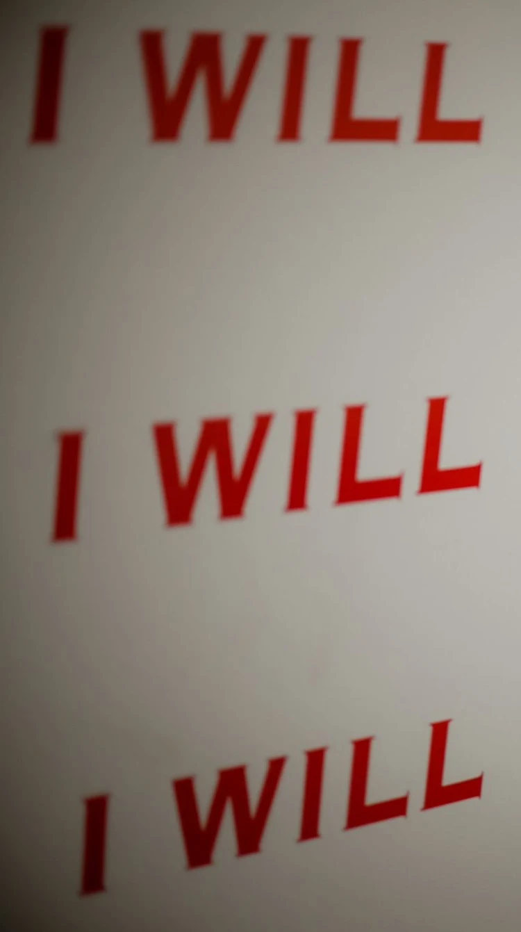 Motivational "I Will" affirmations painted on the wall at PSP3