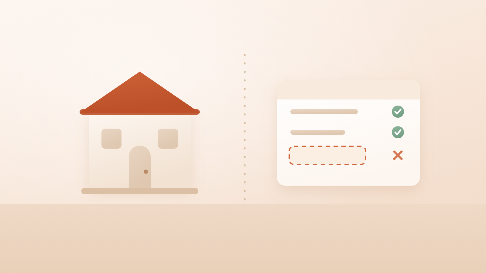Spanish house next to a land registry entry with two completed fields and one empty tax number field marked with a cross