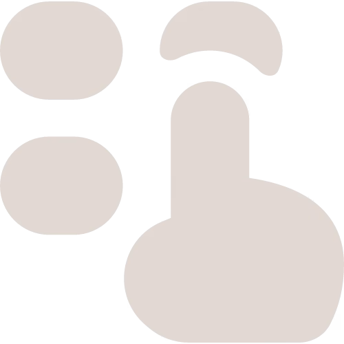 Icône abstraite composée de quatre formes beige sur un fond noir.