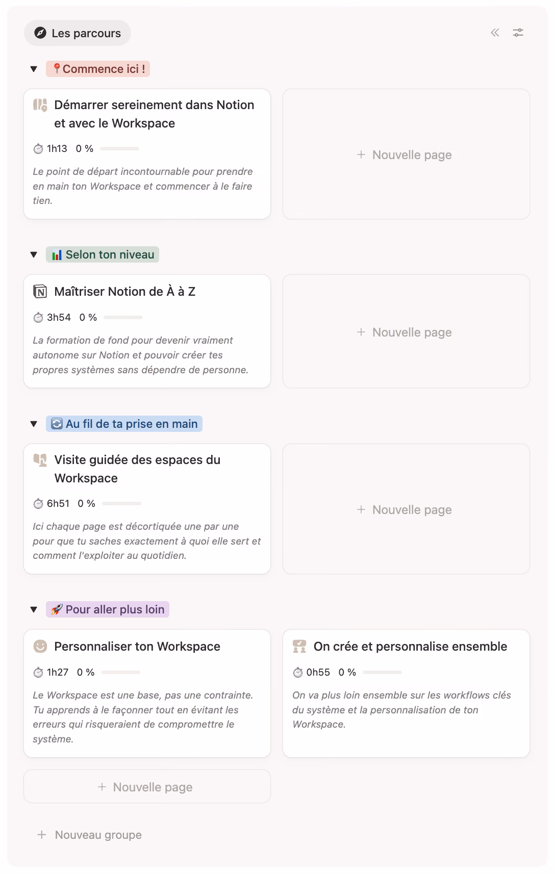 Capture d'écran d'une vidéo tutoriel expliquant comment créer et configurer une nouvelle année dans le Workspace