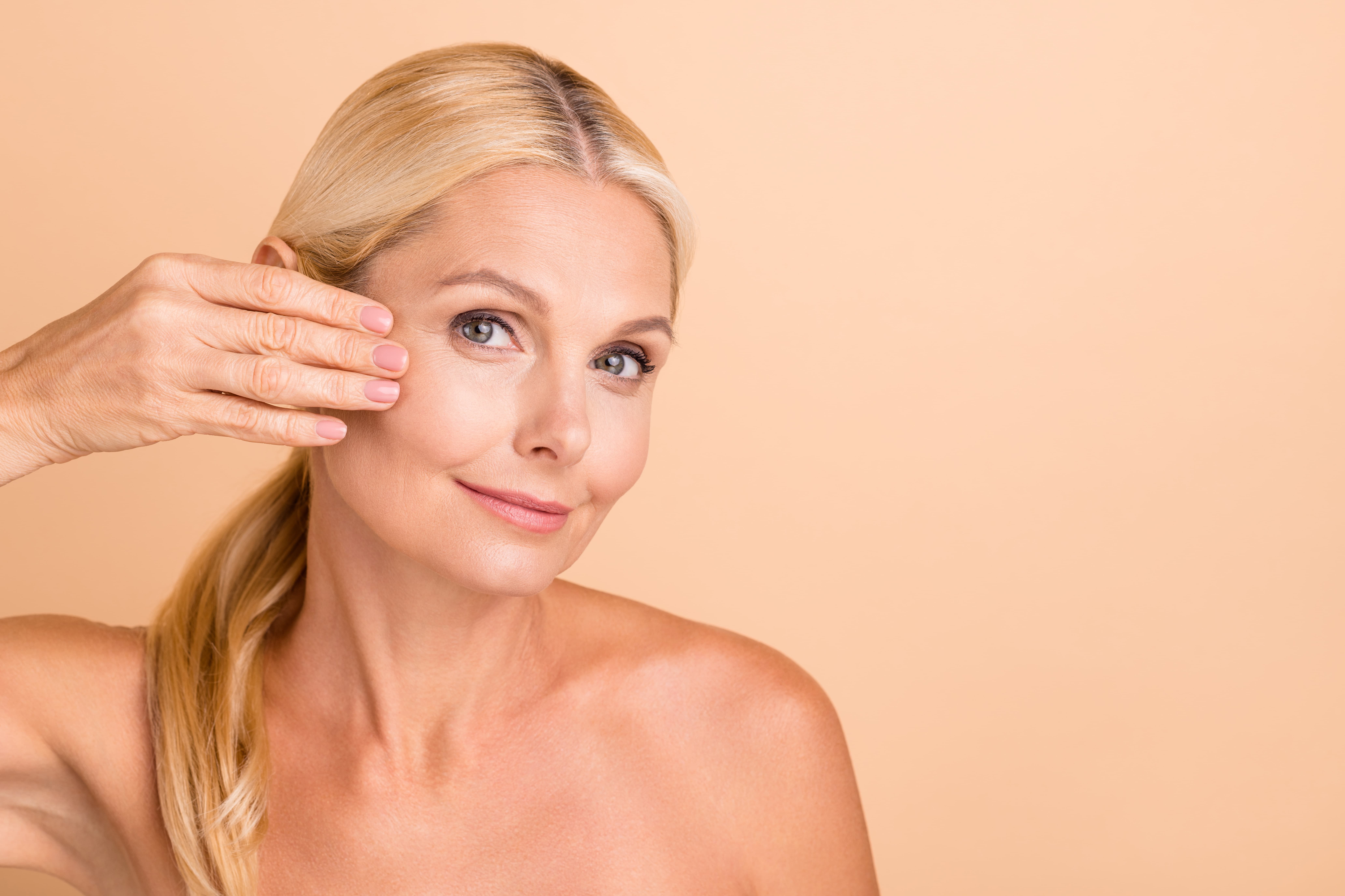 Close-up of smooth, refreshed skin after Botox treatment