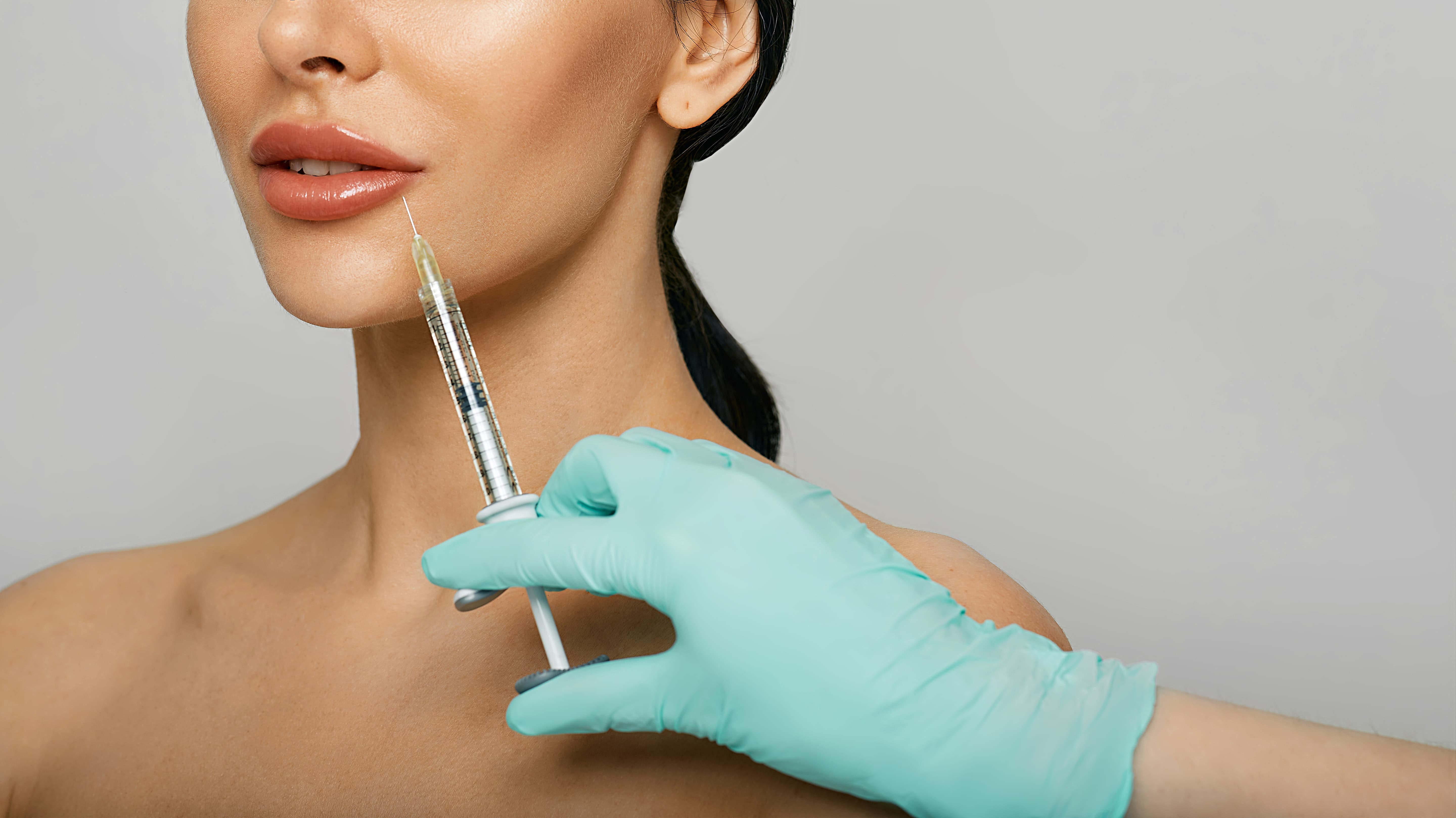 Relaxed patient during a skin treatment session