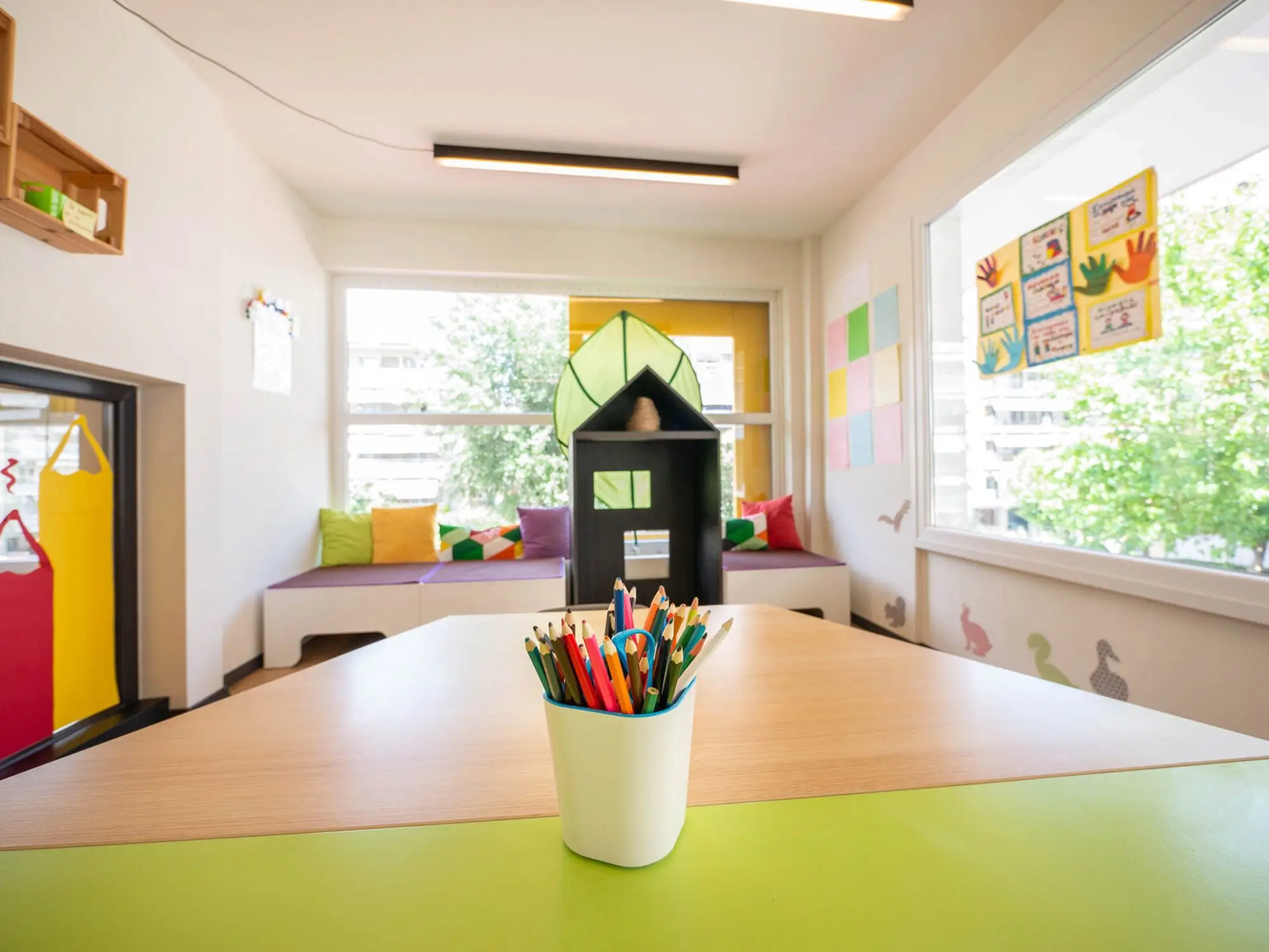 Εσωτερικός χώρος του The Key Creative School στην Καλαμαριά