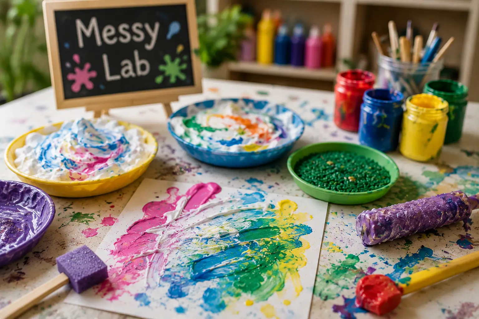 Χρώματα, υφές και αισθητηριακά υλικά για το Messy Lab