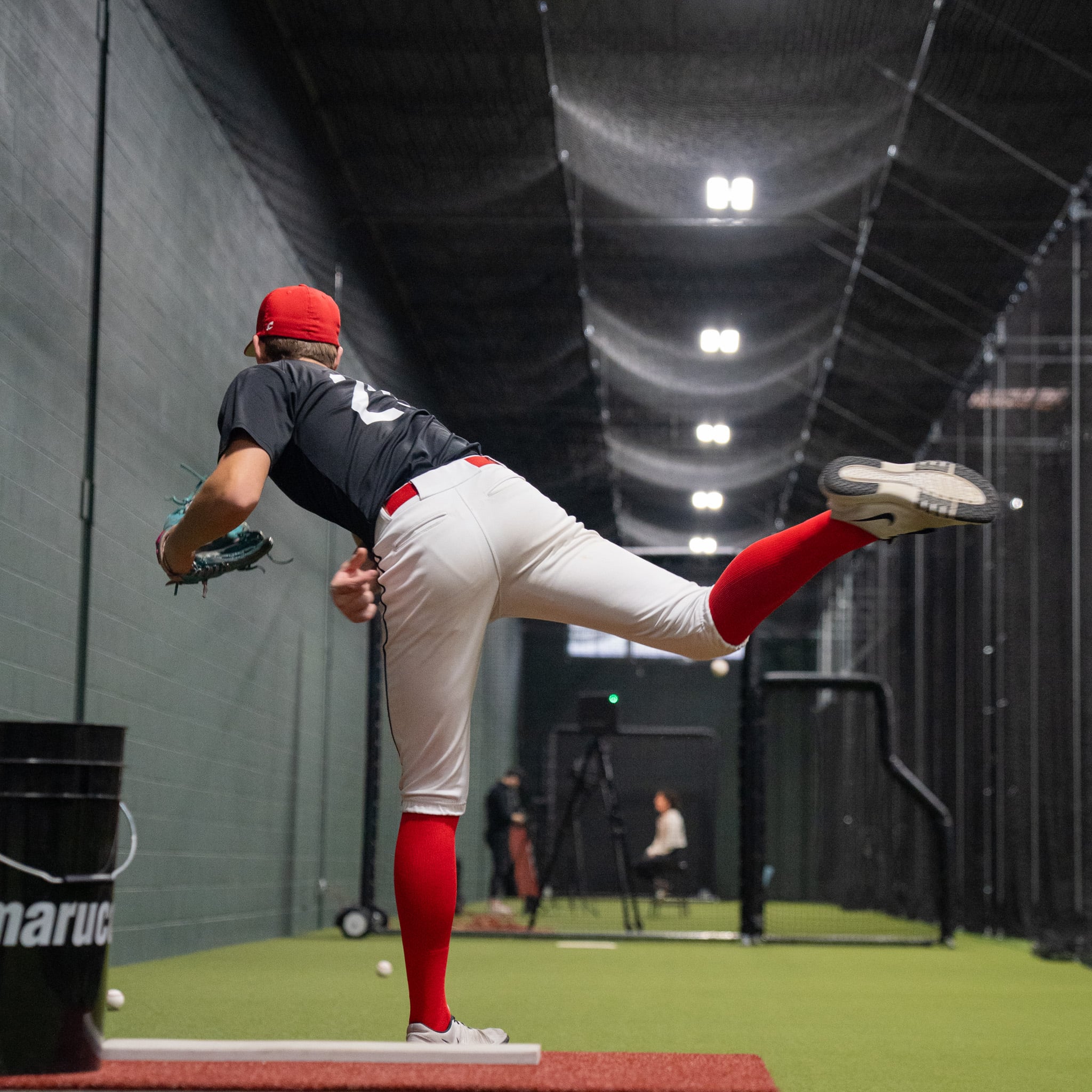Elite Baseball Training facility with batting and throwing cages