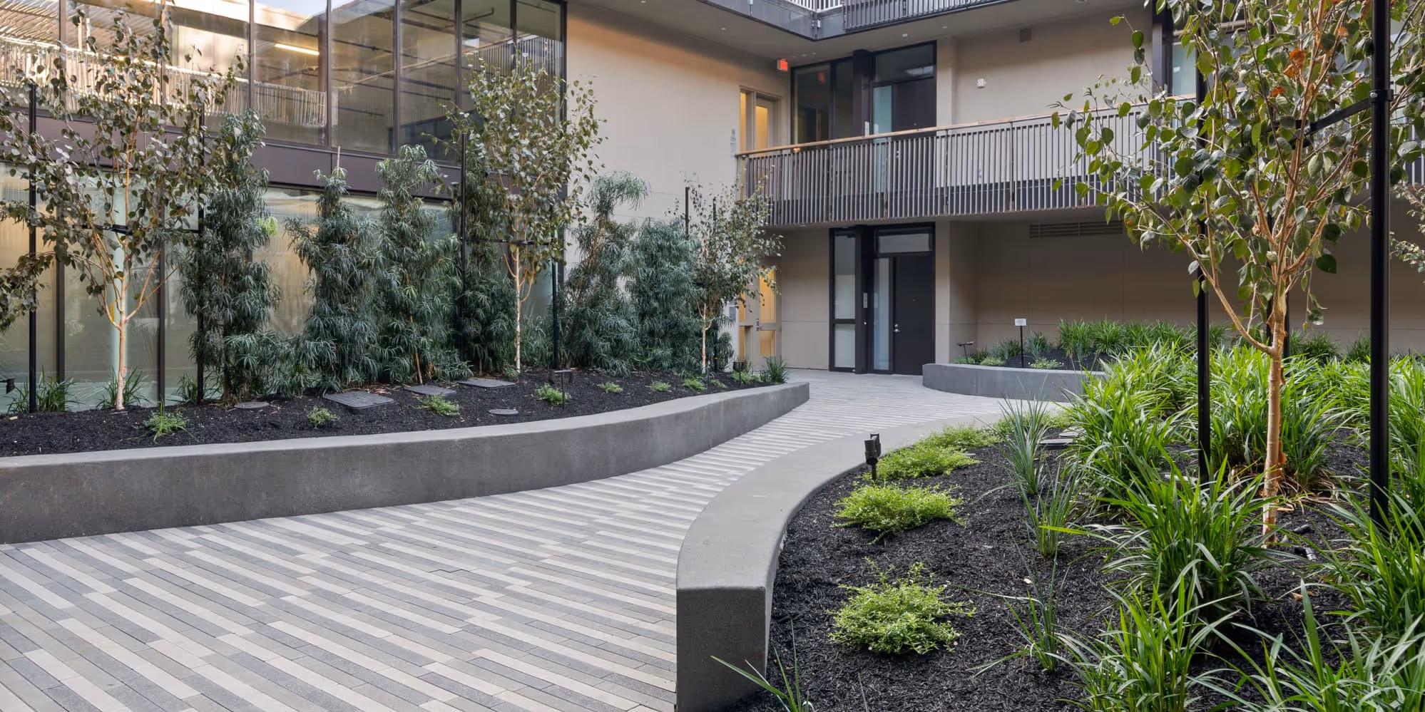 Walkway through property