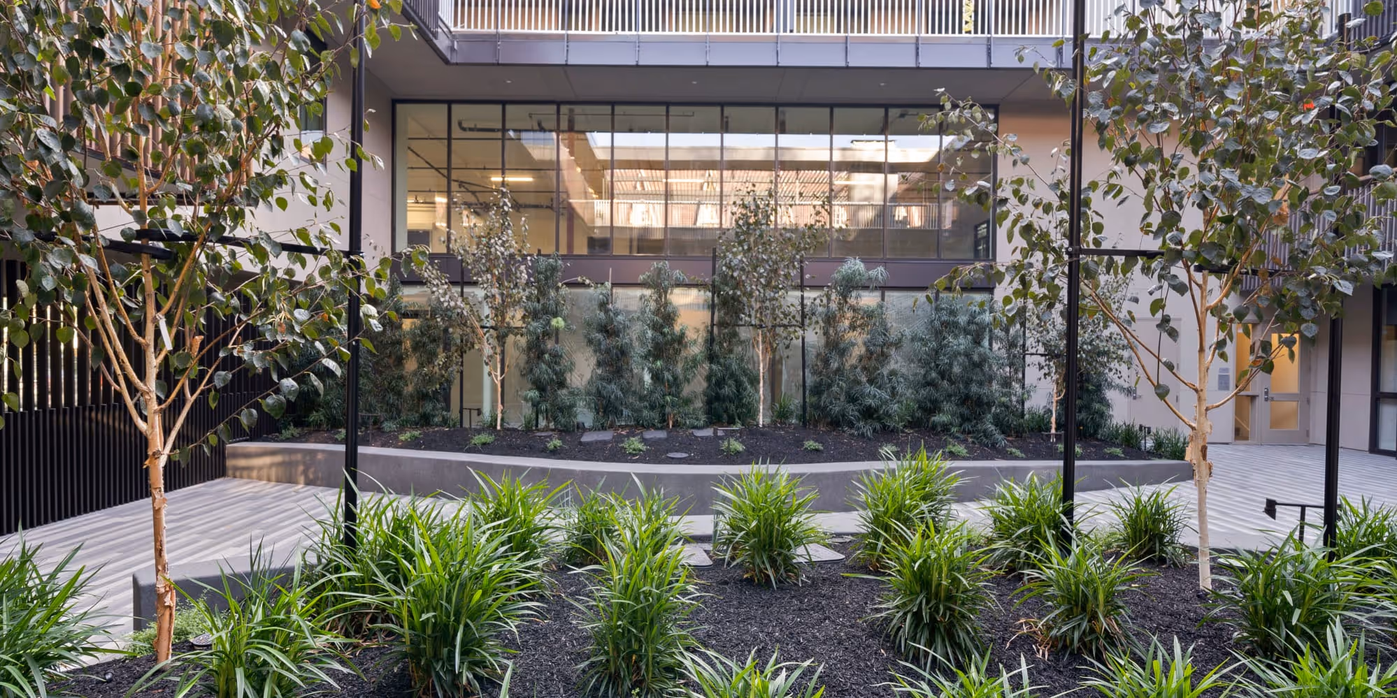 Walkway through property