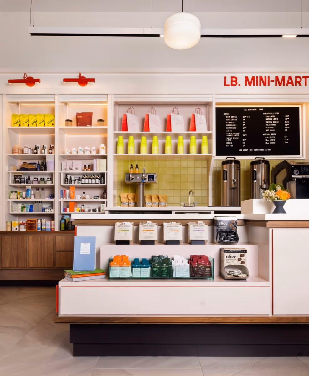 LB. Mini-Mart cafe at Rock Row, Westbrook