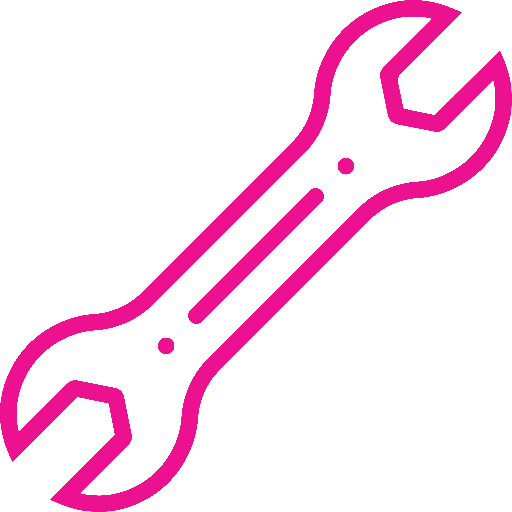 Pink wrench outline