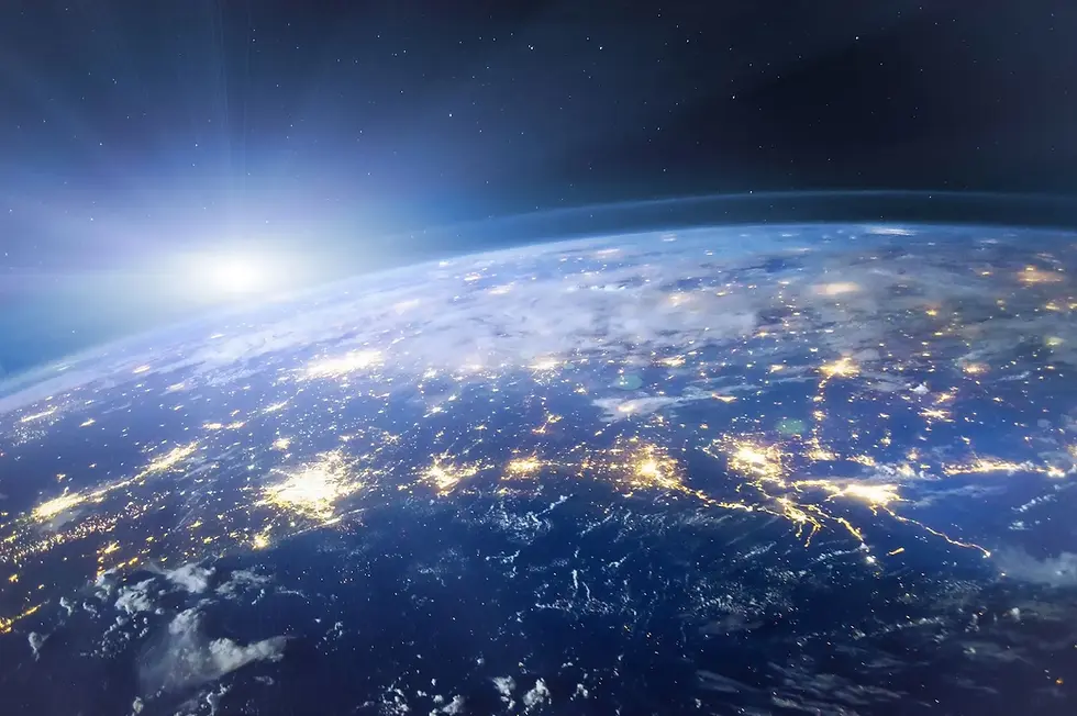 a photo of earth shown from space