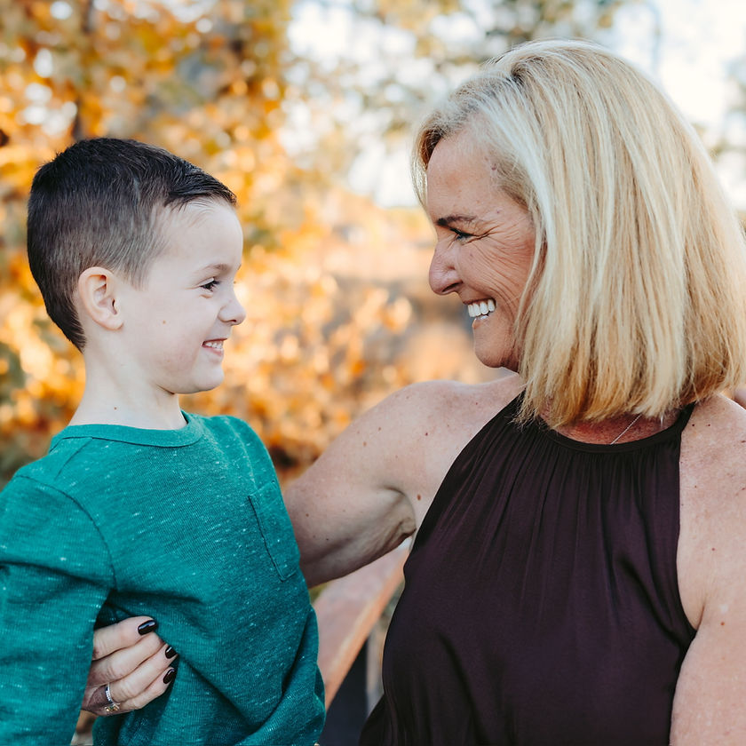 Debby Cutts, wife of Temecula dentist Dr. Dave Cutts, with their grandson enjoying the outdoors together
