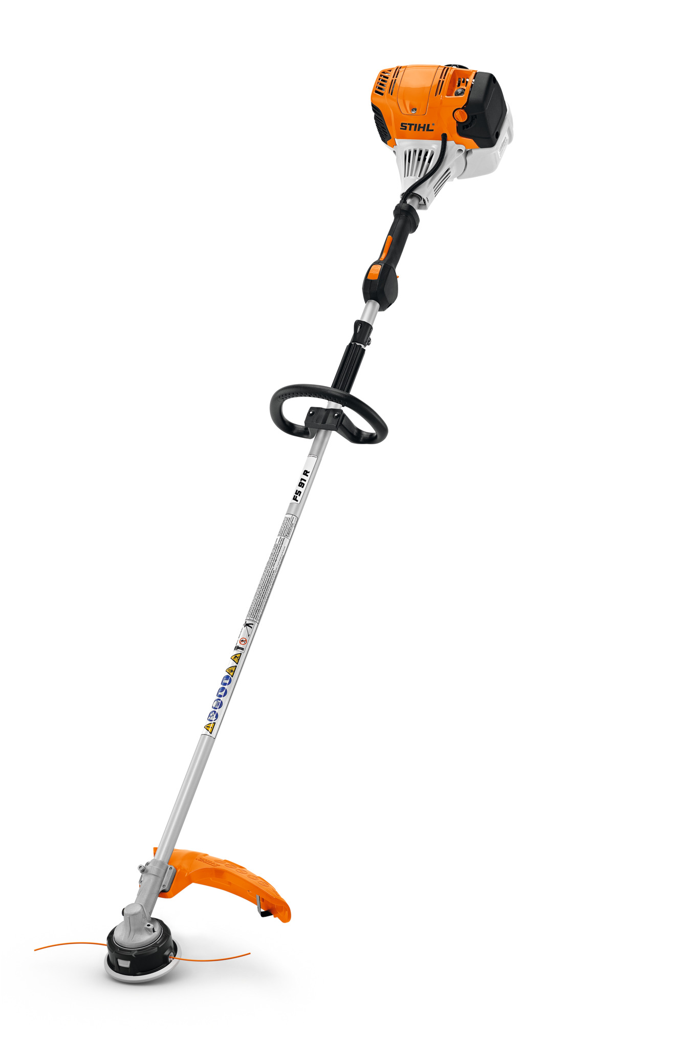 The solid drive shaft of this trimmer offers more flexibility in trimming applications.