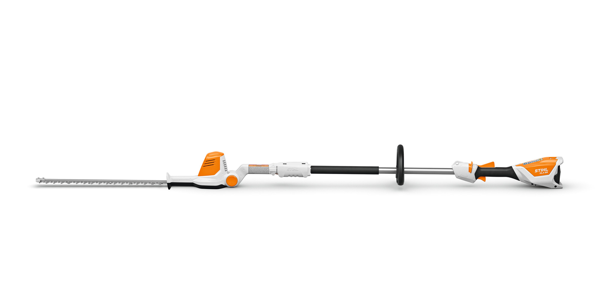 Tackle tall hedges and shrubs like a pro with this extended-reach hedge trimmer with articulating 135° cutting blade.