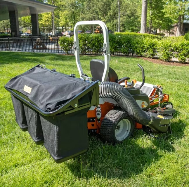 Capture lawn clippings and leaves with STIHL RZ collection systems for zero-turn mowers.