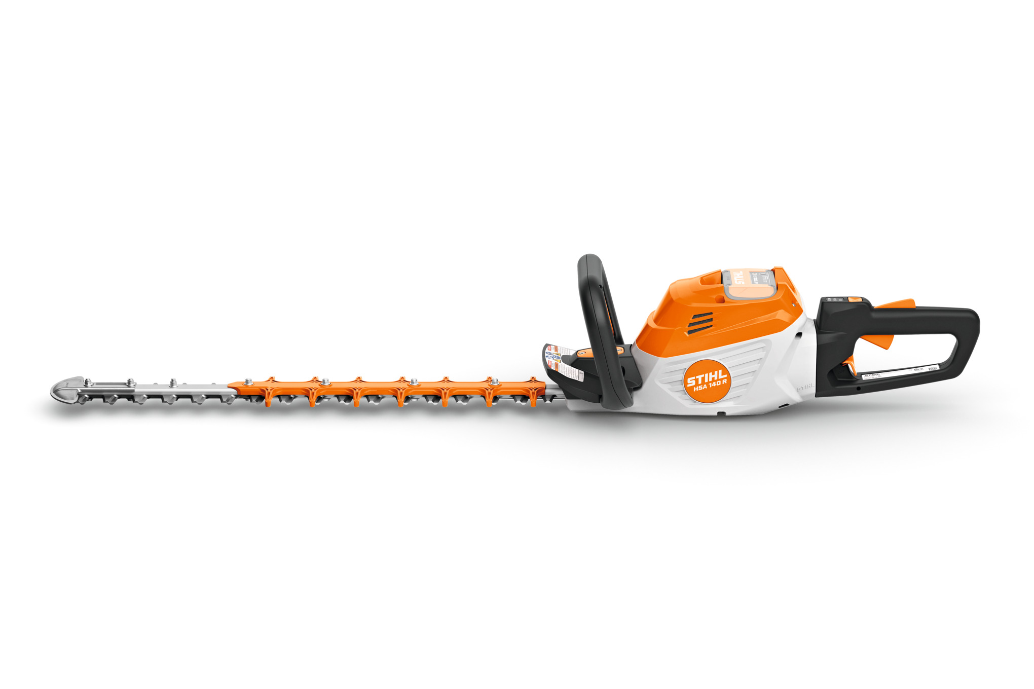 Featuring onboard battery slot and 24” diamond-ground dual-sided cutting blades, the HSA 140 R is the superior choice for professional hedge trimming.