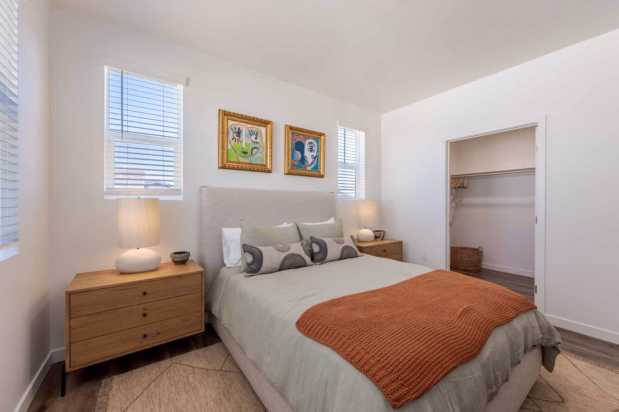 Bedroom with bed and closet