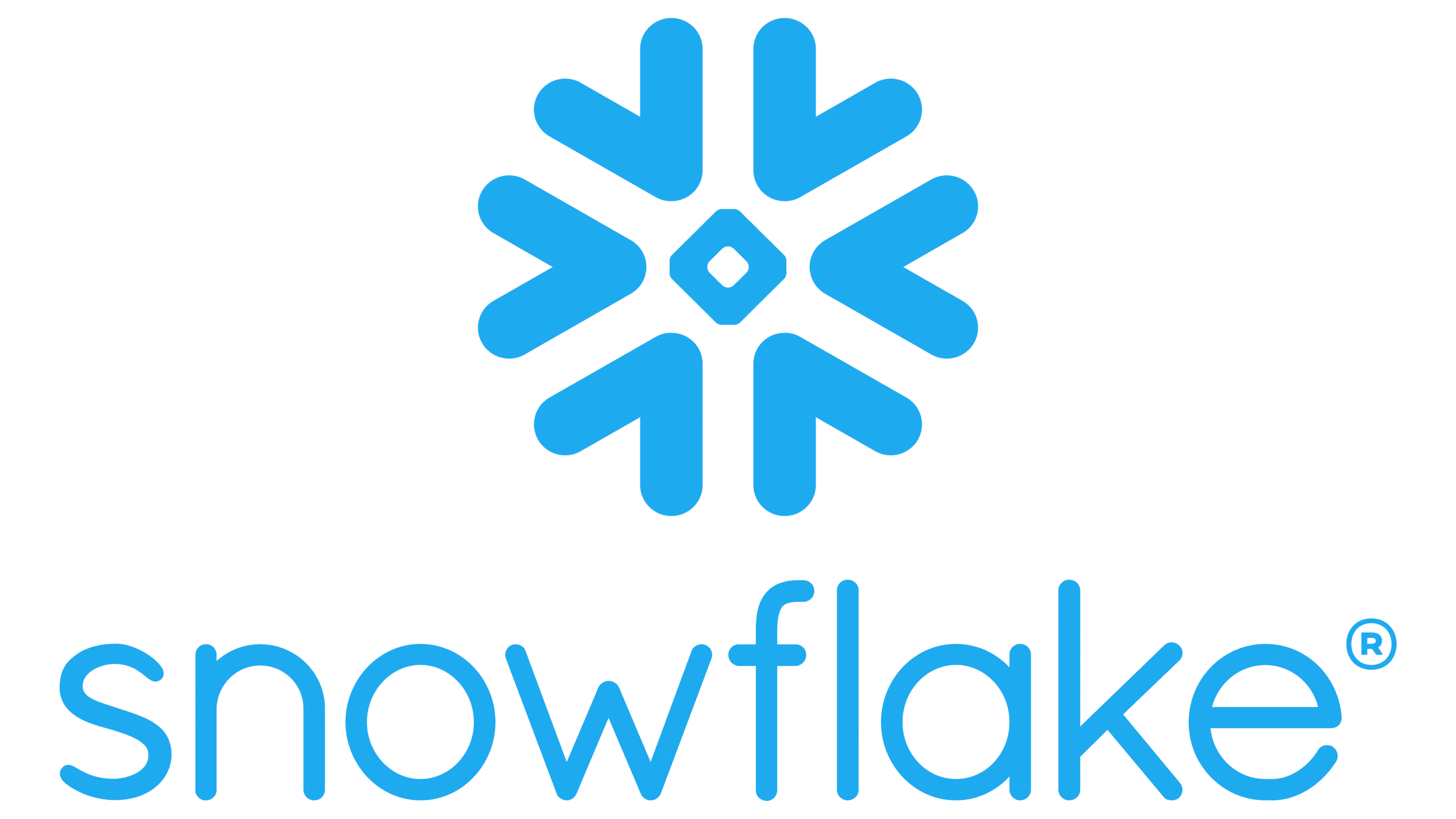 Blue Snowflake company logo with stylized snowflake icon above lowercase text.