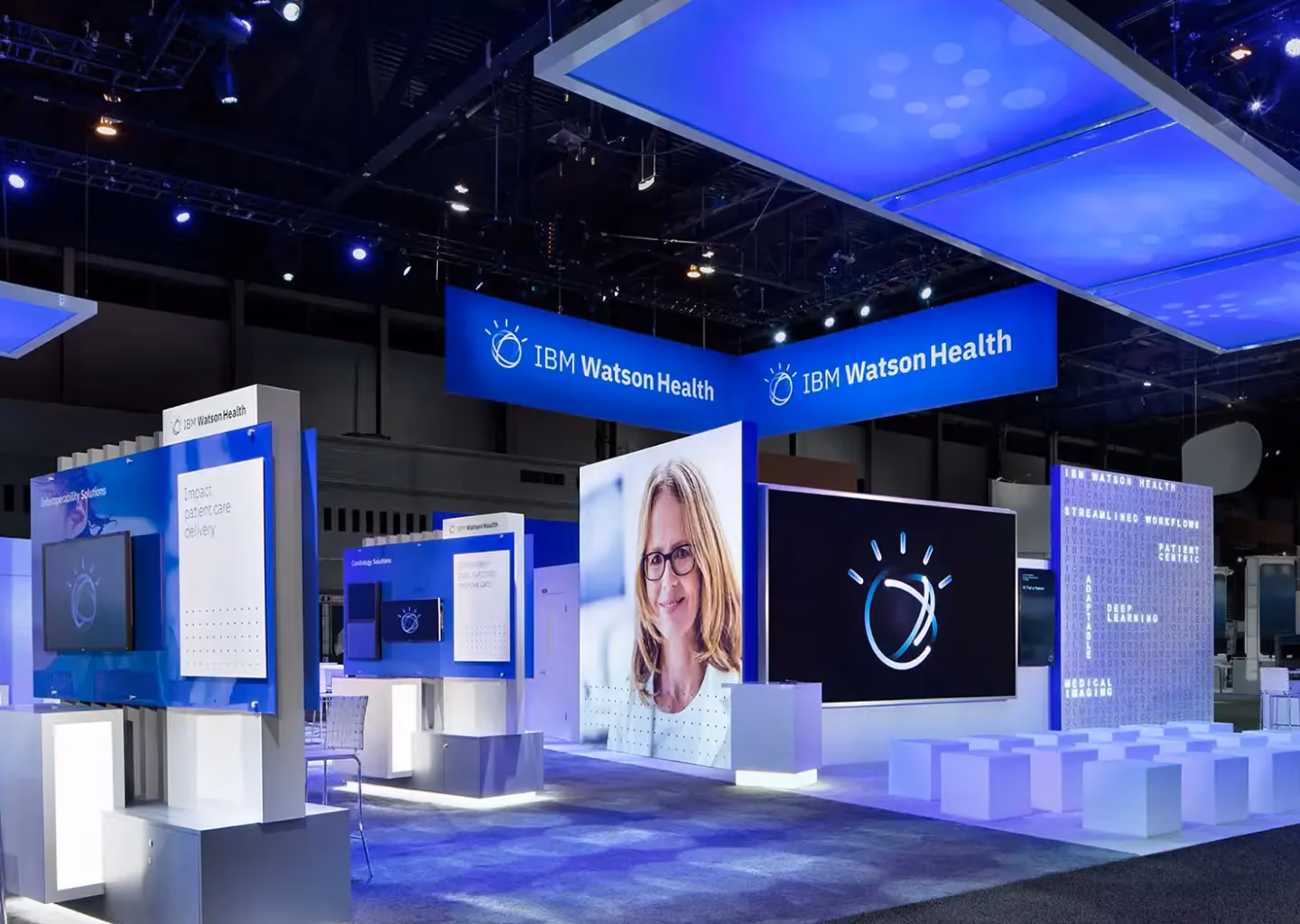 IBM Watson Health technology showcase at a healthcare innovation event.