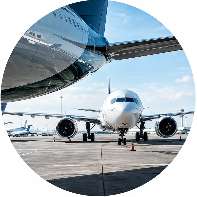 Cargo aircraft on the apron, ready for international freight