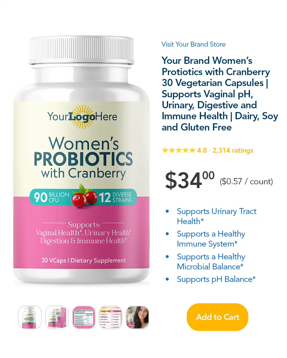 Marketplace listing creative: main image and gallery tiles for a supplement product