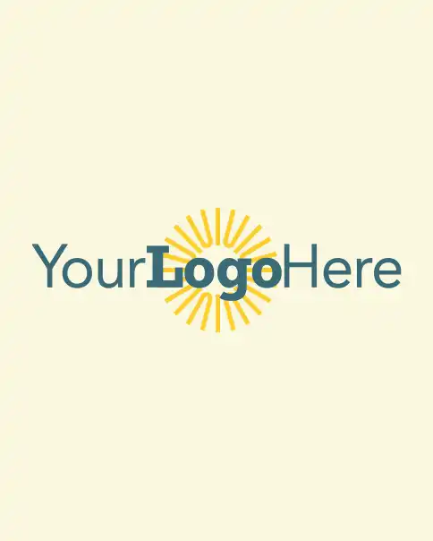 Placeholder wordmark on a pale panel, standing in for the brand identity being defined