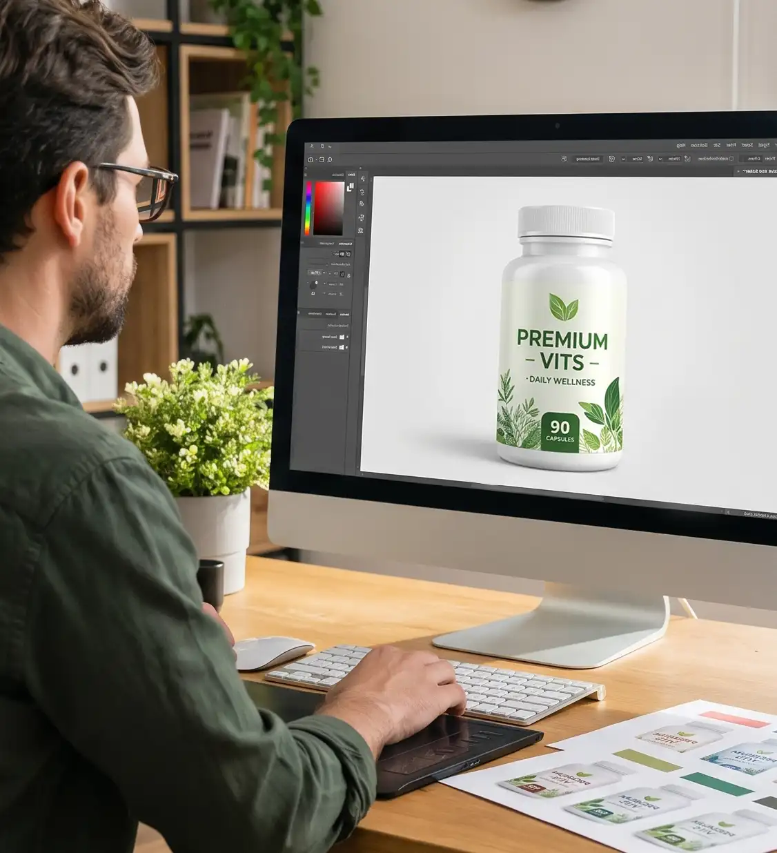Creative services packaging design and label artwork for supplement brands