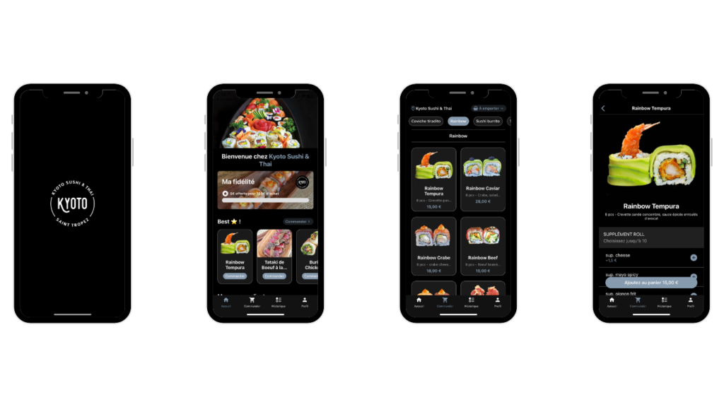Application web mobile commande en ligne livraison Dishop