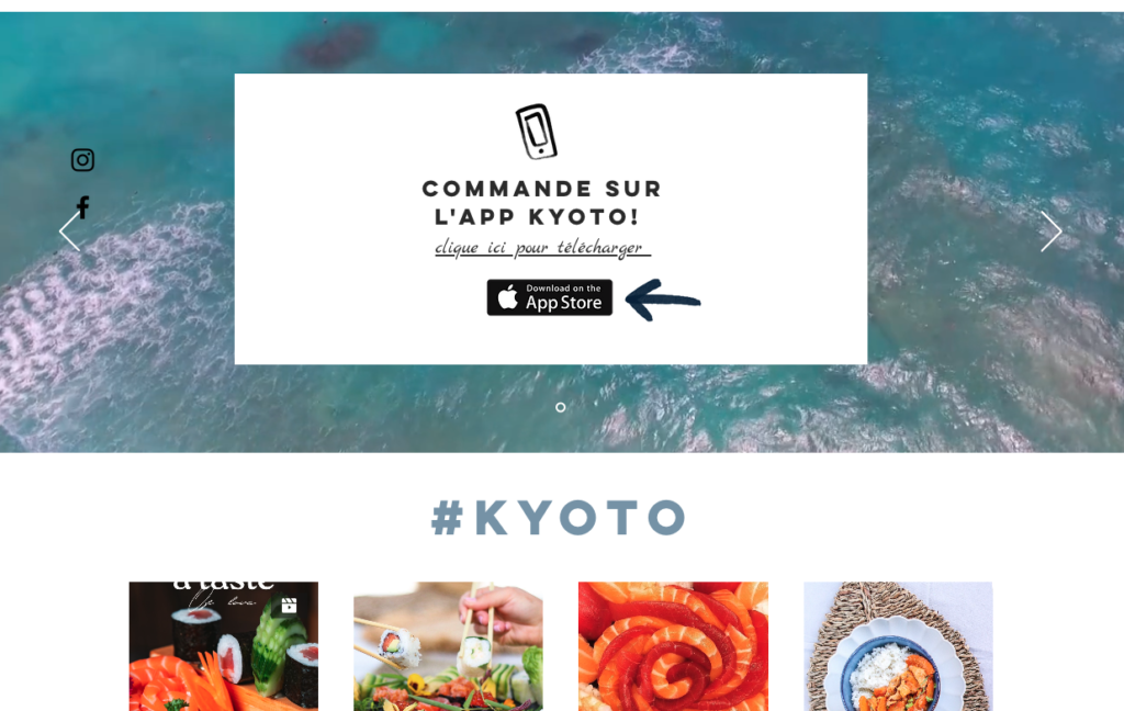 Application web mobile commande en ligne livraison Dishop