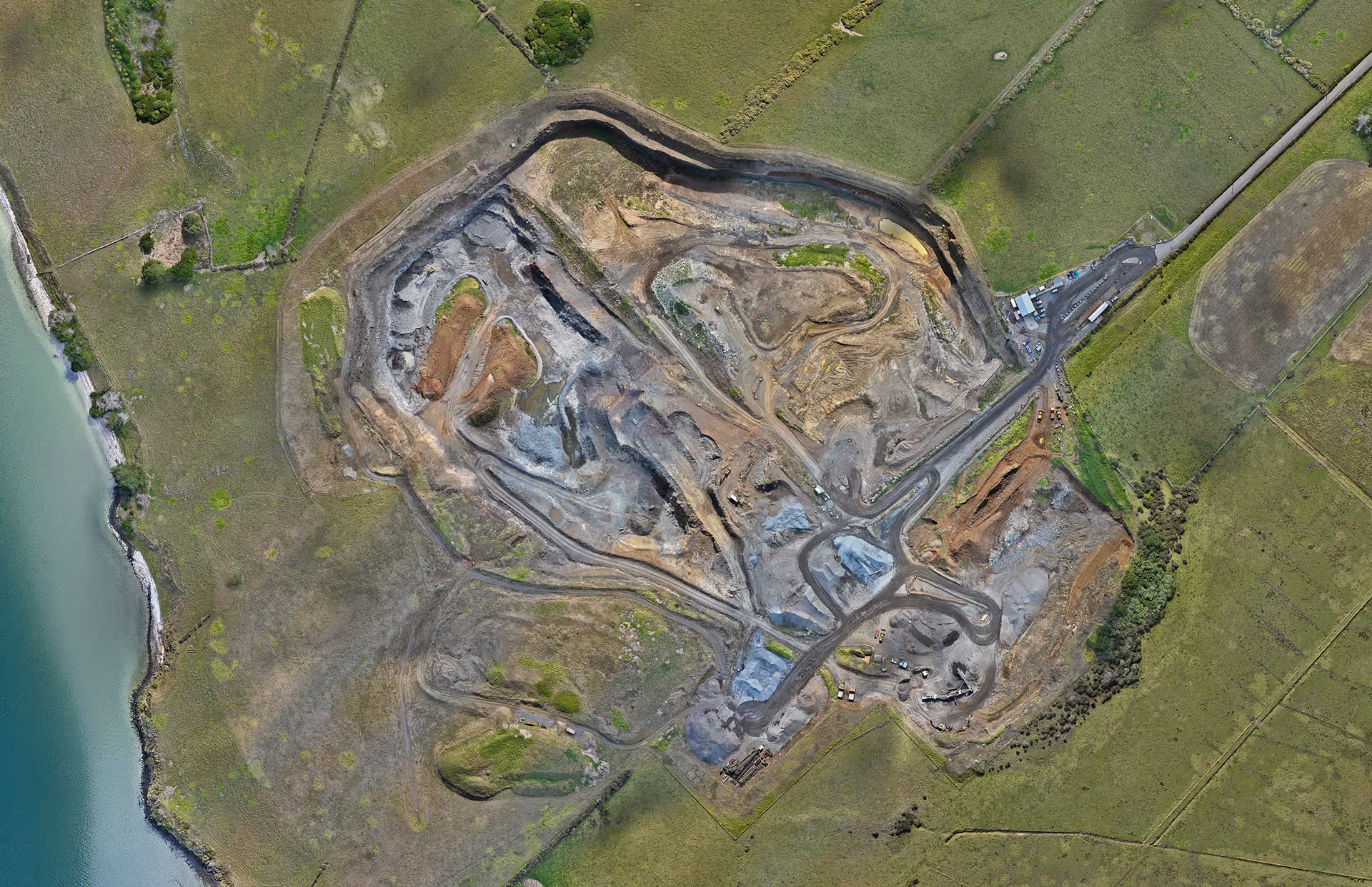 The Landing Quarry aerial view
