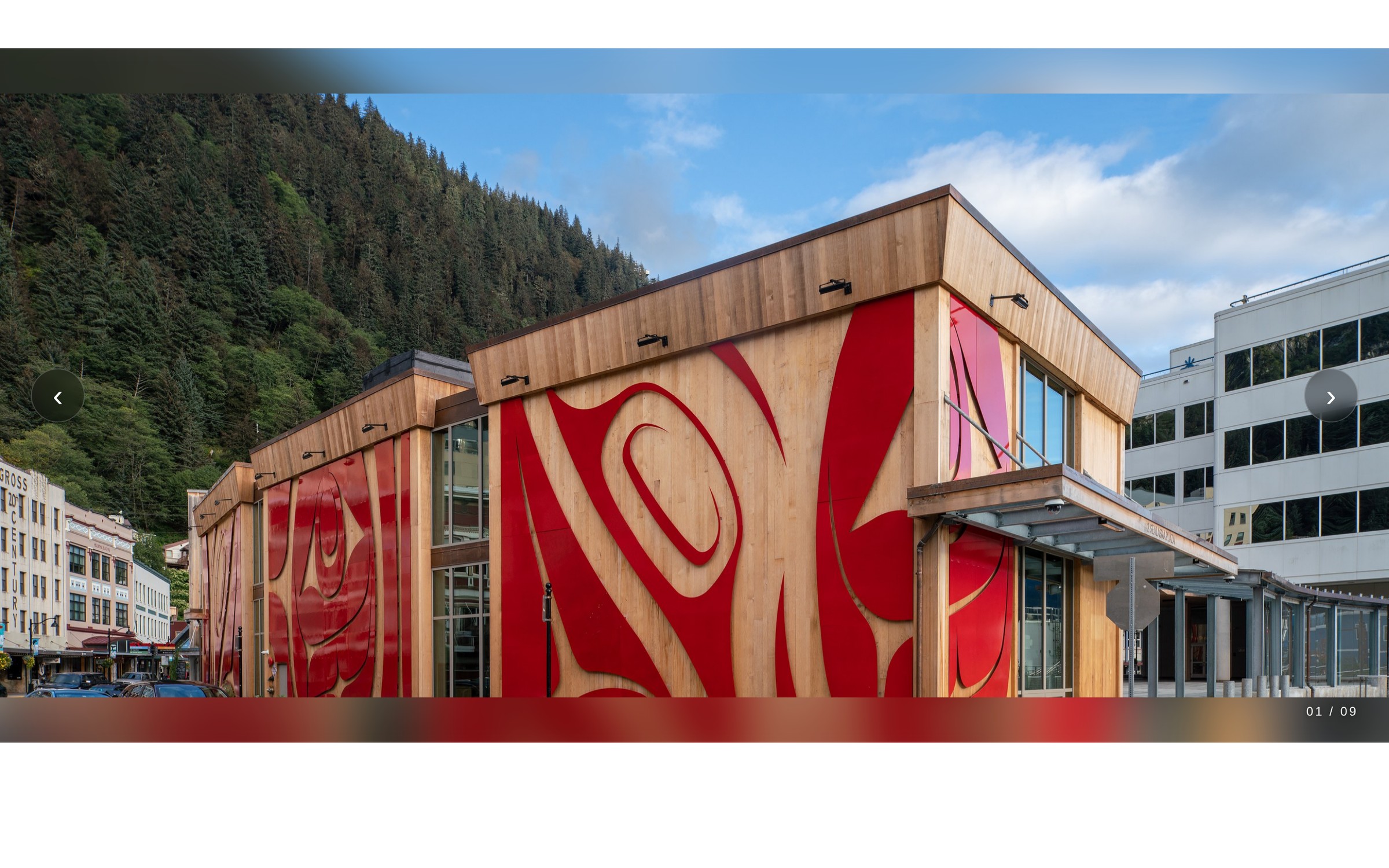 Project gallery on production after the portrait fix — Sealaska Heritage Arts Campus