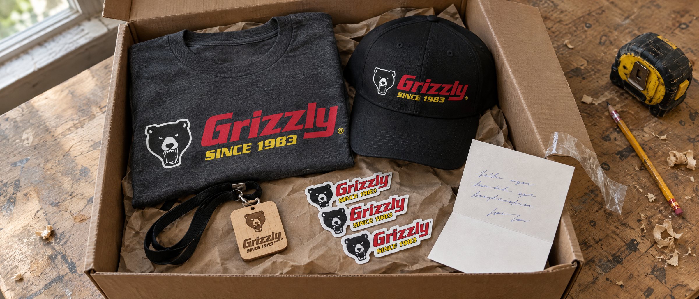 Grizzly Maker Program welcome kit in its shipping box