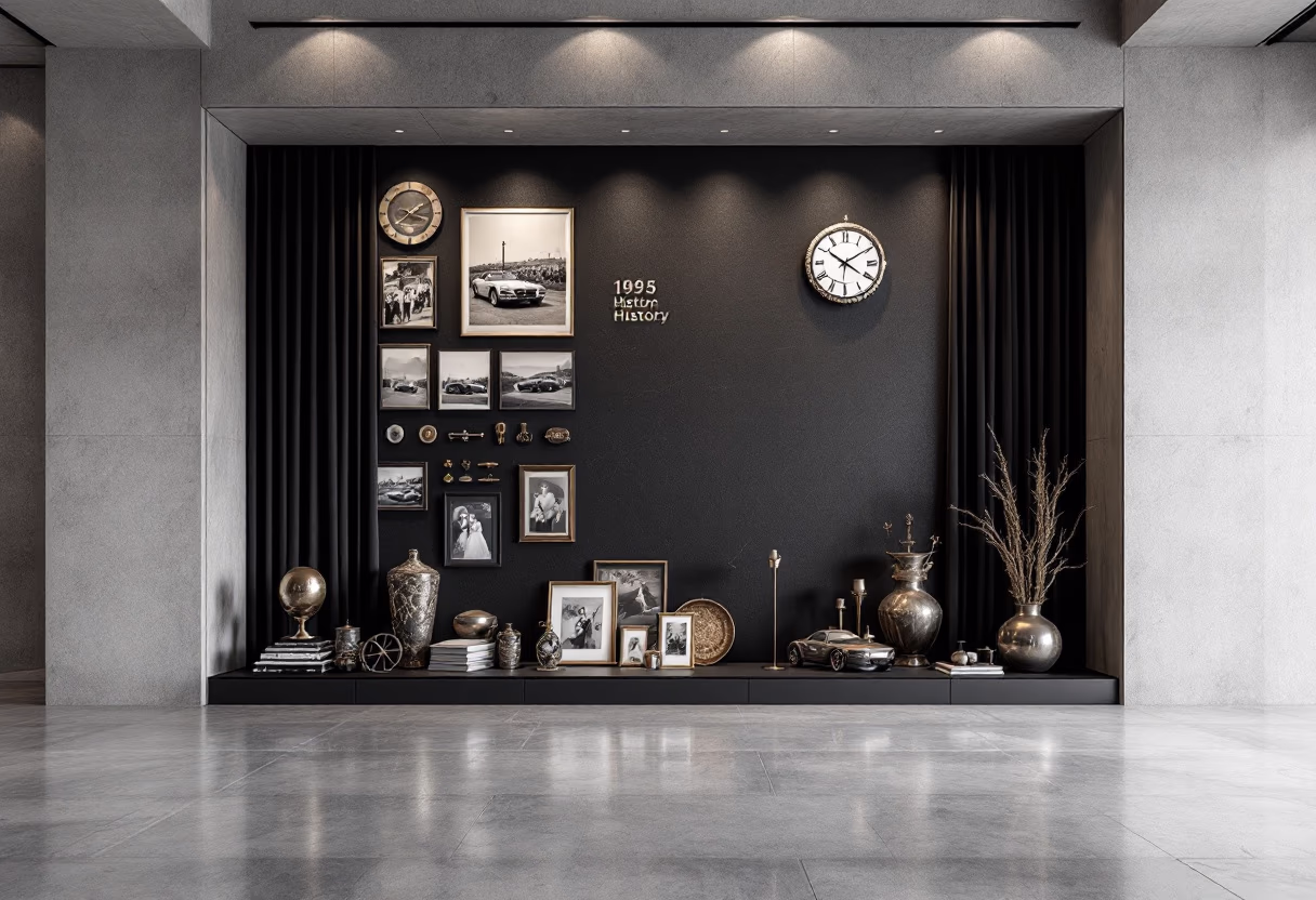 image of dealership history wall