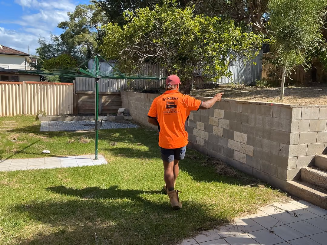 Synergy team members working on a residential build