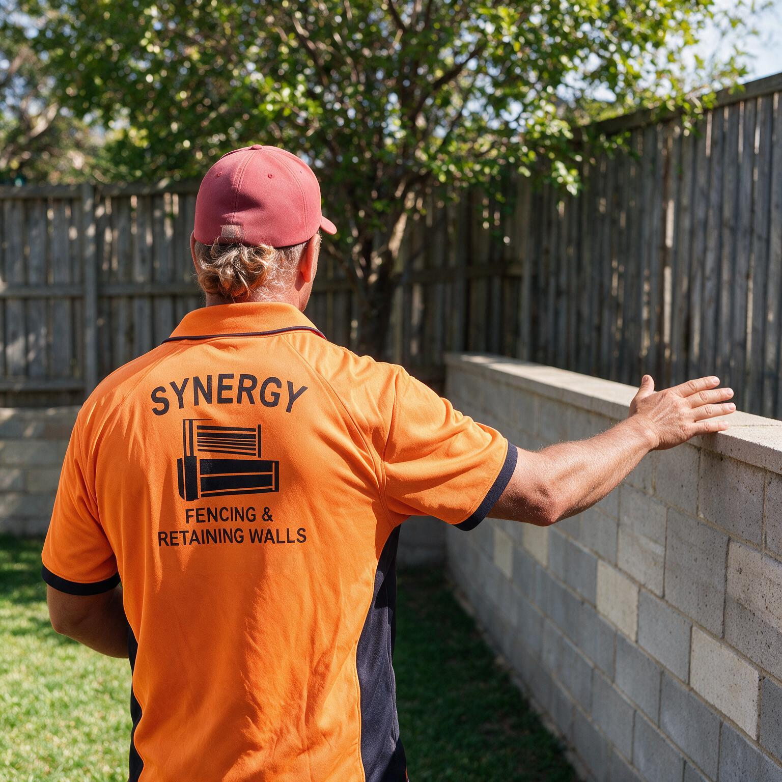 Patrick, founder of Synergy Fencing, on site in Brisbane