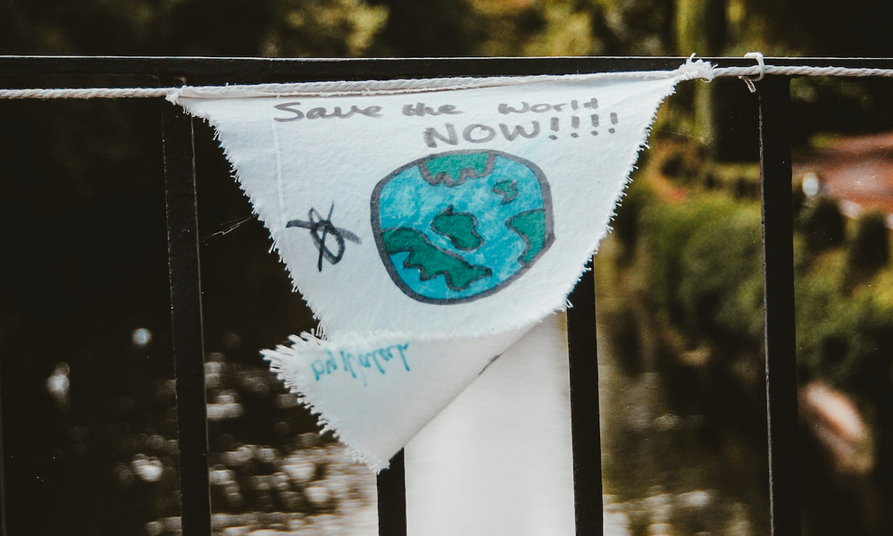 An eco friendly jewelry flag
