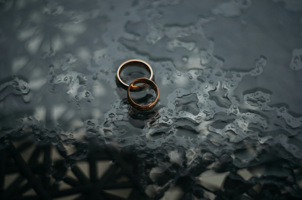 Golden Jewelry Rings on the ground