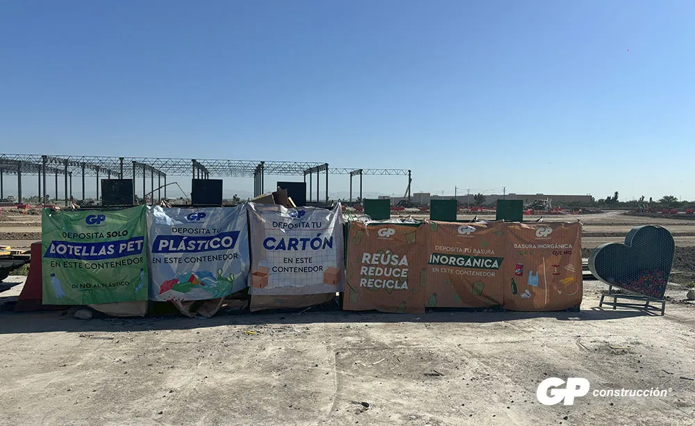 在GP建筑公司,我们积极推动PET瓶、塑料、纸板及无机垃圾的回收利用。