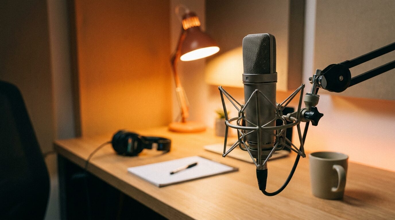 Podcast recording microphone