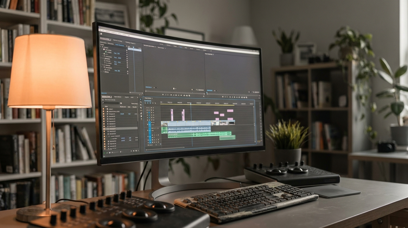Editorial illustration for Premiere Pro Transcript Workflow