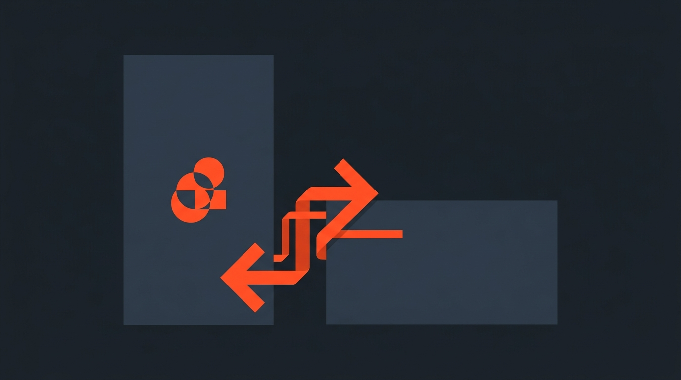 A tall vertical frame standing beside a wide horizontal frame with arrows showing content being reframed into it