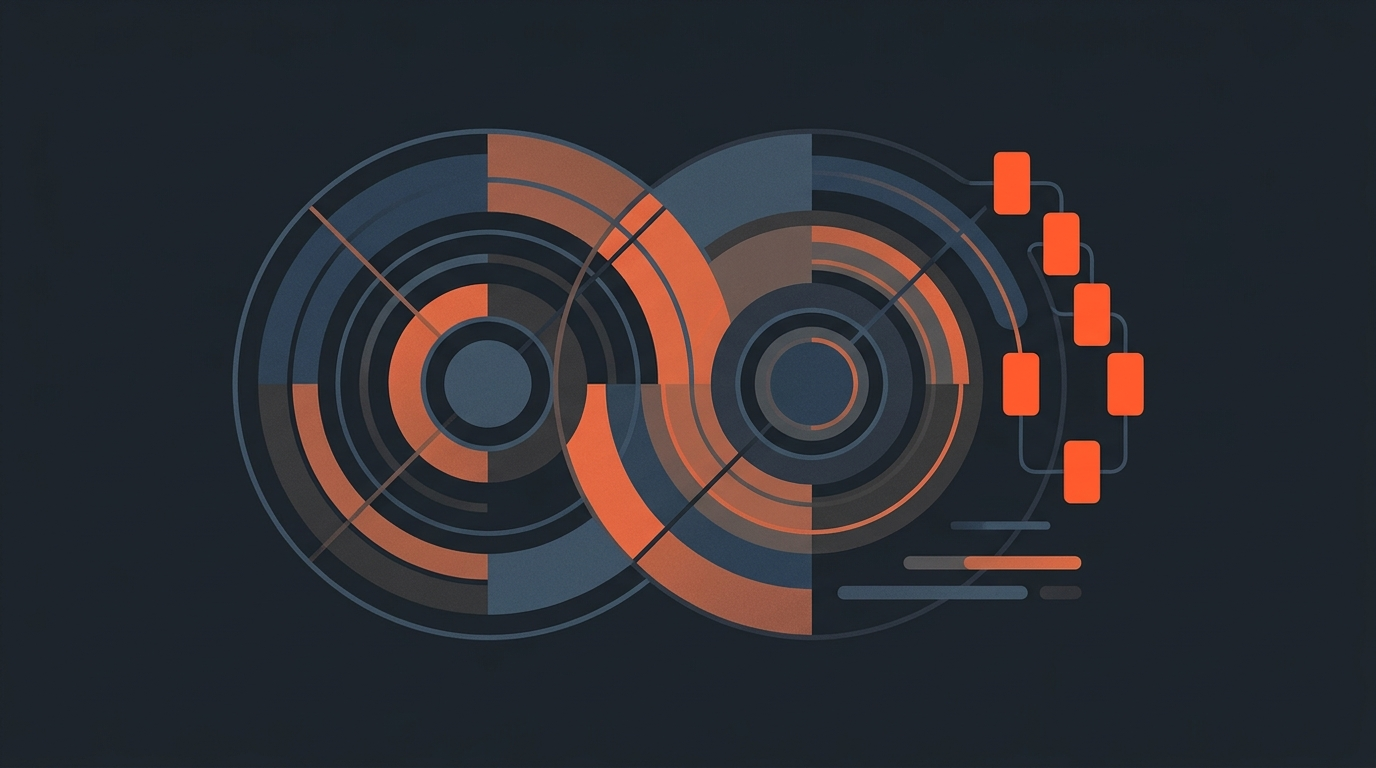 Editorial illustration of a podcast recording branching into short clips