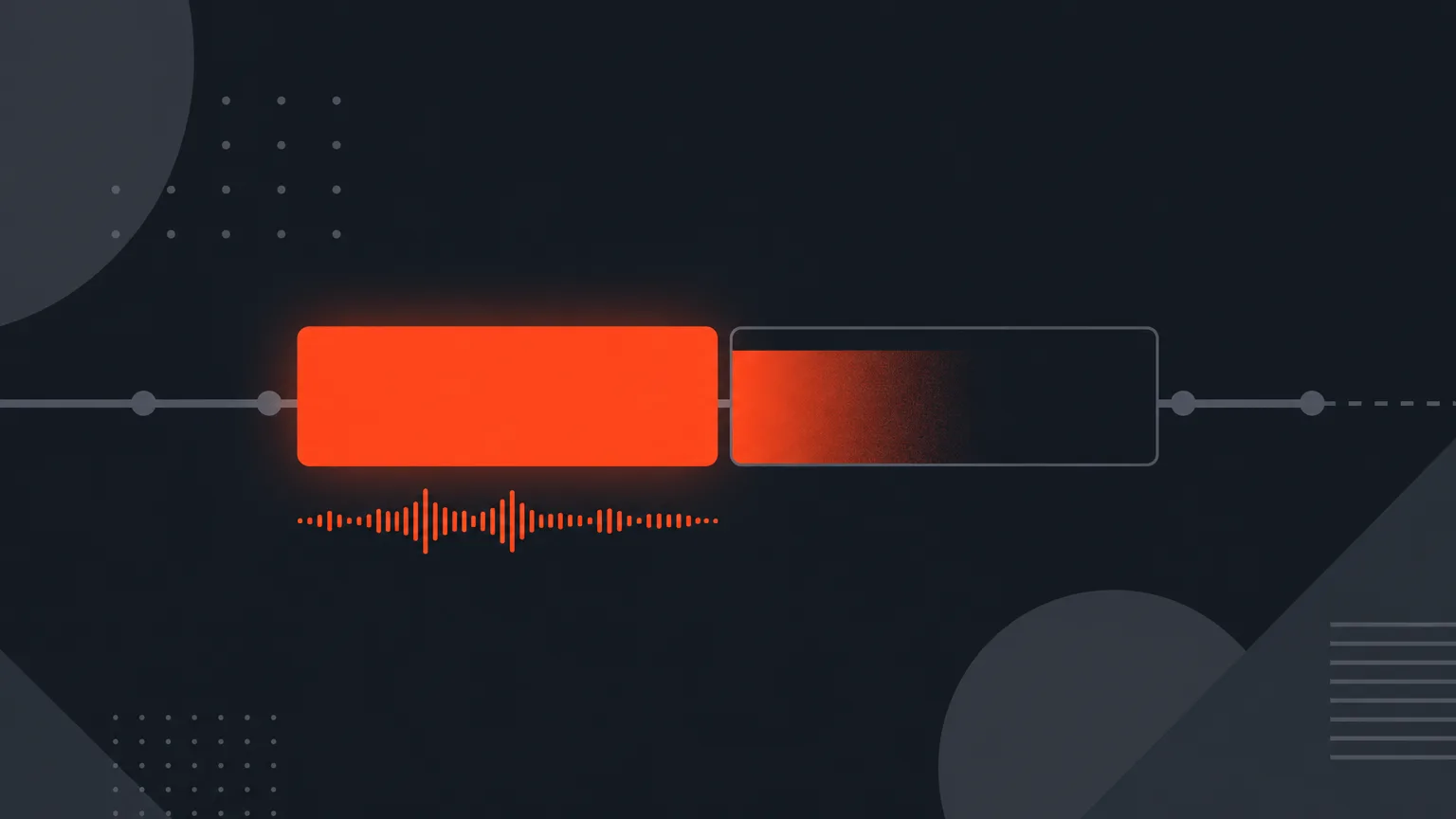 Timeline block usable immediately while a second block shows partial processing progress