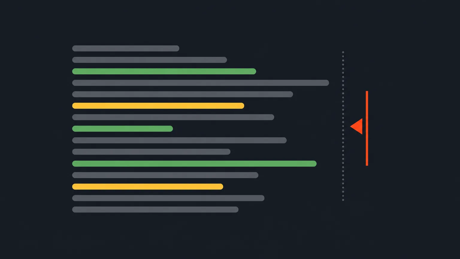 Rows of transcript bars with a few highlighted in green and yellow, representing AI Select choosing the strongest lines.