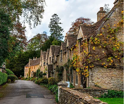 Row of cottages in Castle Combe